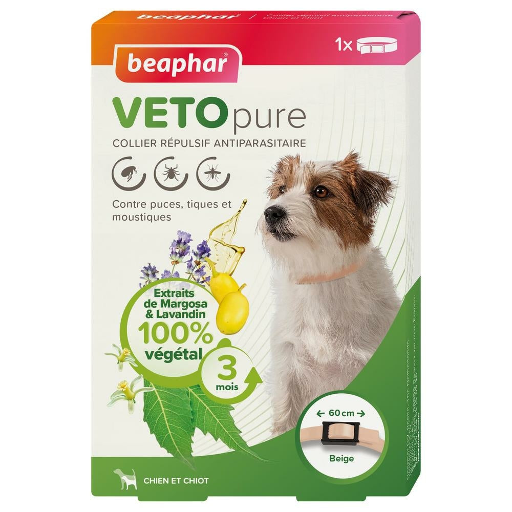 Photo du produit COLLIER VETOPURE (NATUREL) INSECTIFUGE BEIGE - CHIEN ET CHIOT BEAPHAR