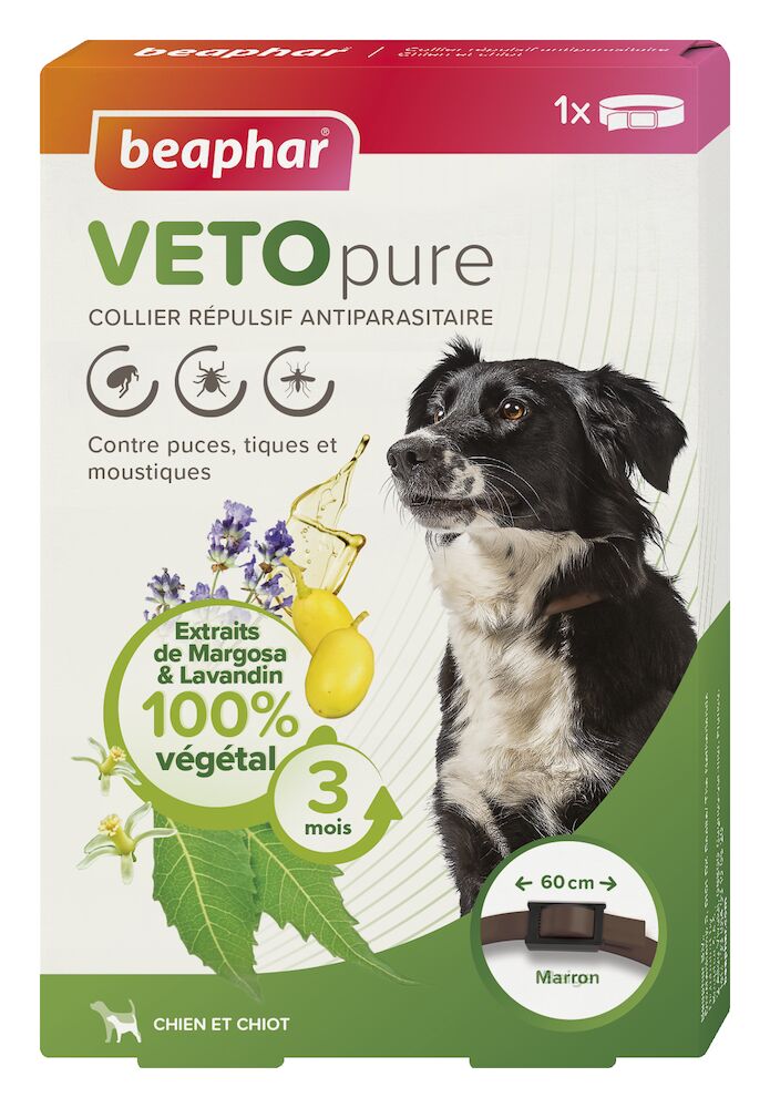 Photo du produit COLLIER VETOPURE (NATUREL) INSECTIFUGE MARRON - CHIEN ET CHIOT BEAPHAR