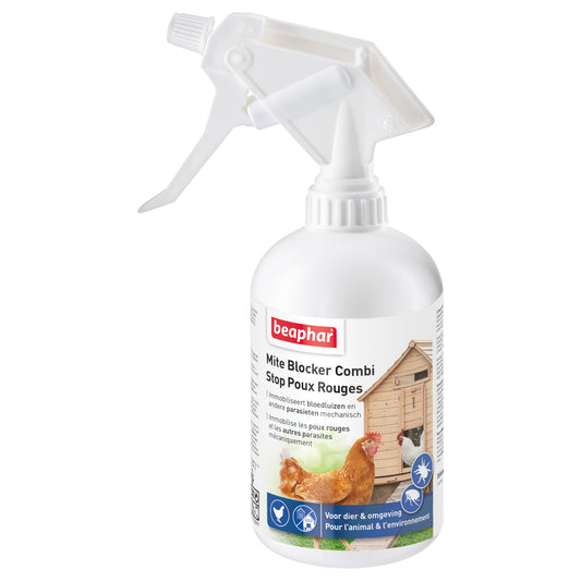 Photo du produit SPRAY ANIMAL-ENVIRONNEMENT POULE STOP POUX RGE 500ML - OISEAU BEAPHAR