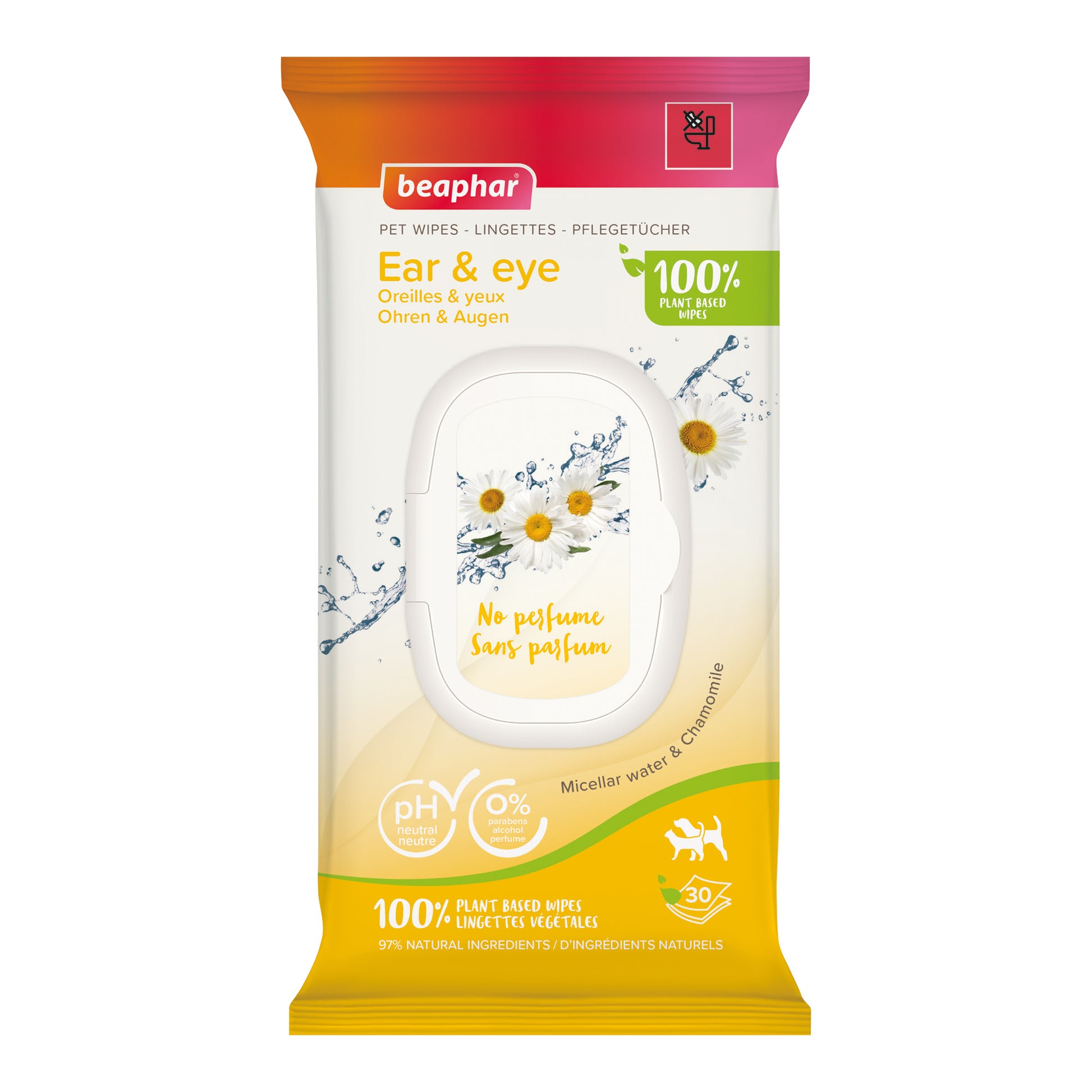 Photo du produit LINGETTES VEGETALES OREILLES & YEUX X30 - CHIEN BEAPHAR