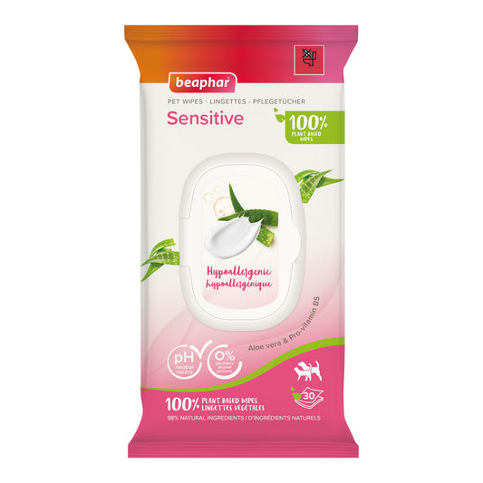 Photo du produit LINGETTES VEGETALES SENSITIVE X30 - CHIEN BEAPHAR