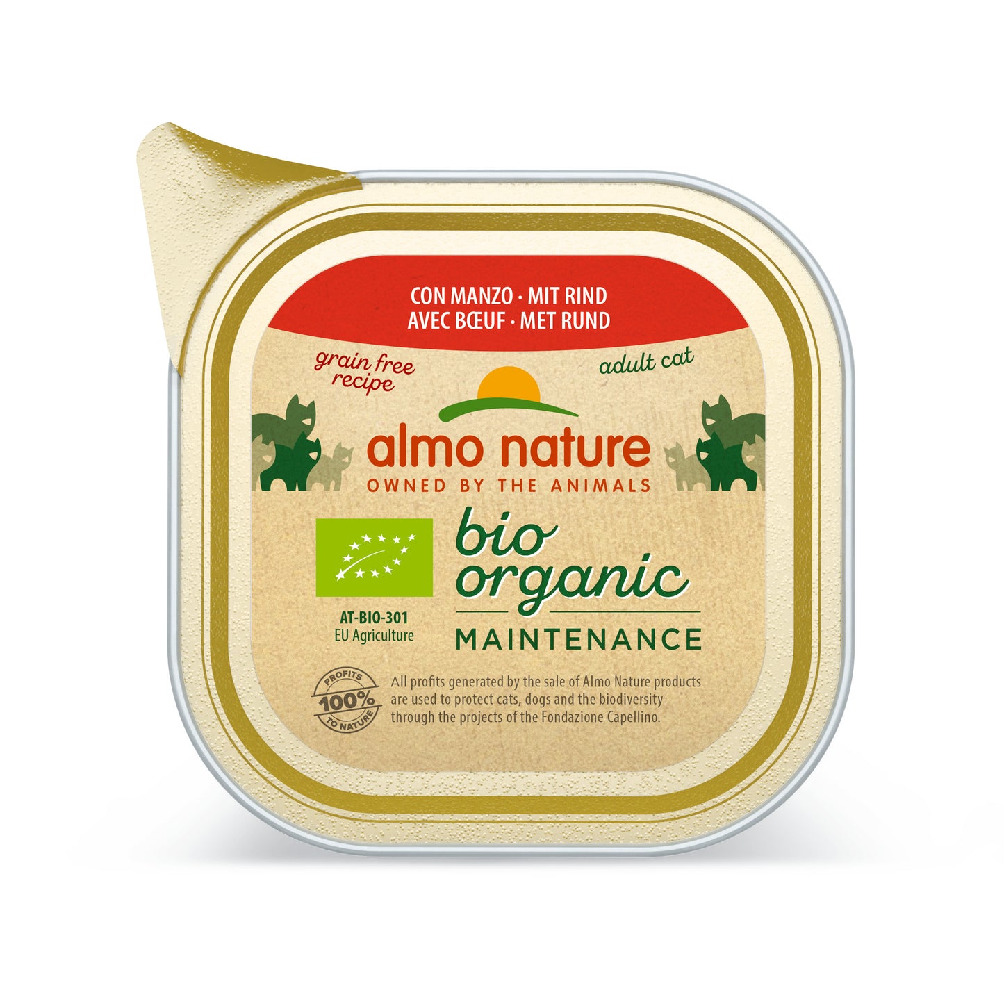 Photo du produit BARQUETTE BIORGANIC ADULTE BOEUF 85G - CHAT ALMO NATURE