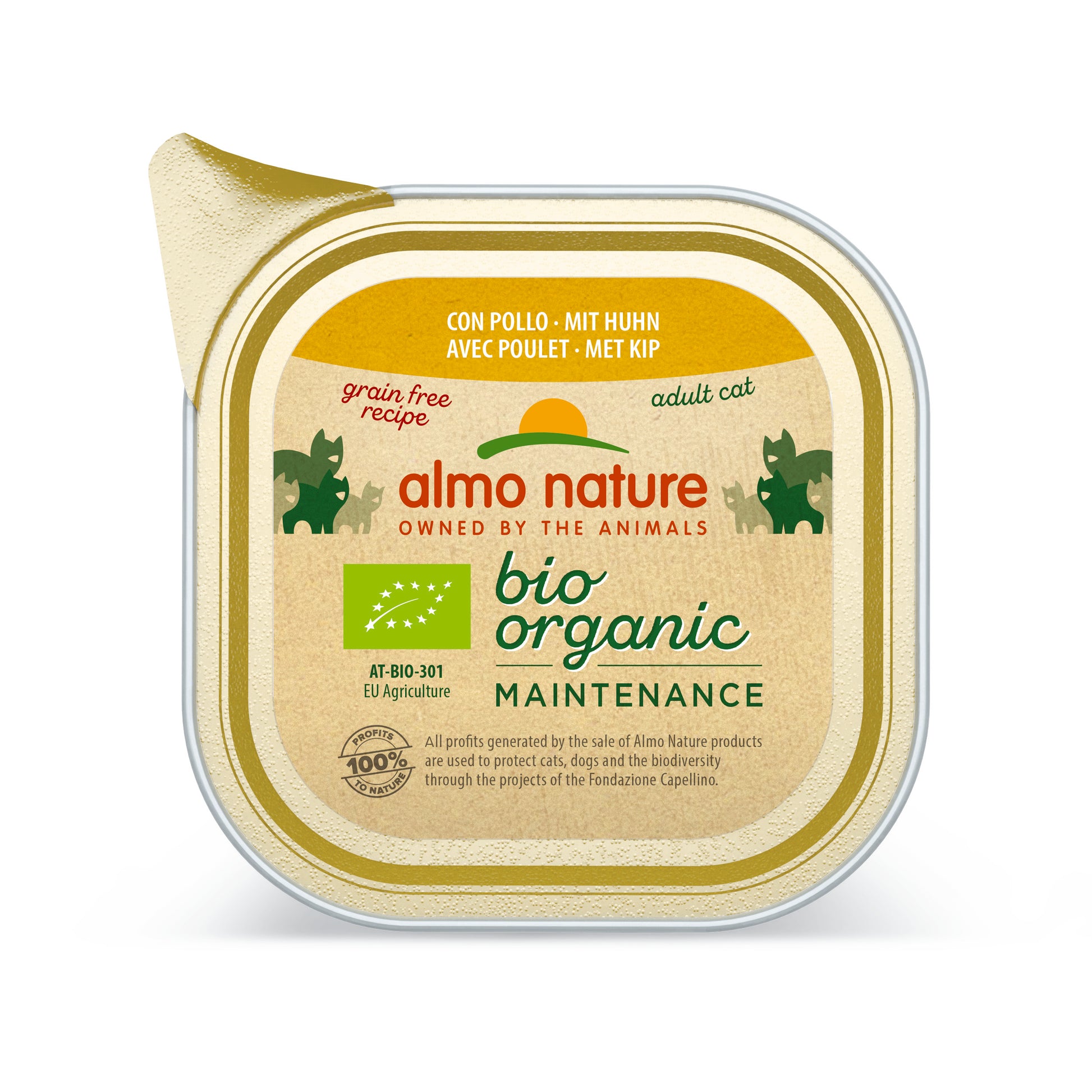 Photo du produit BARQUETTE BIORGANIC ADULTE POULET 85G - CHAT ALMO NATURE