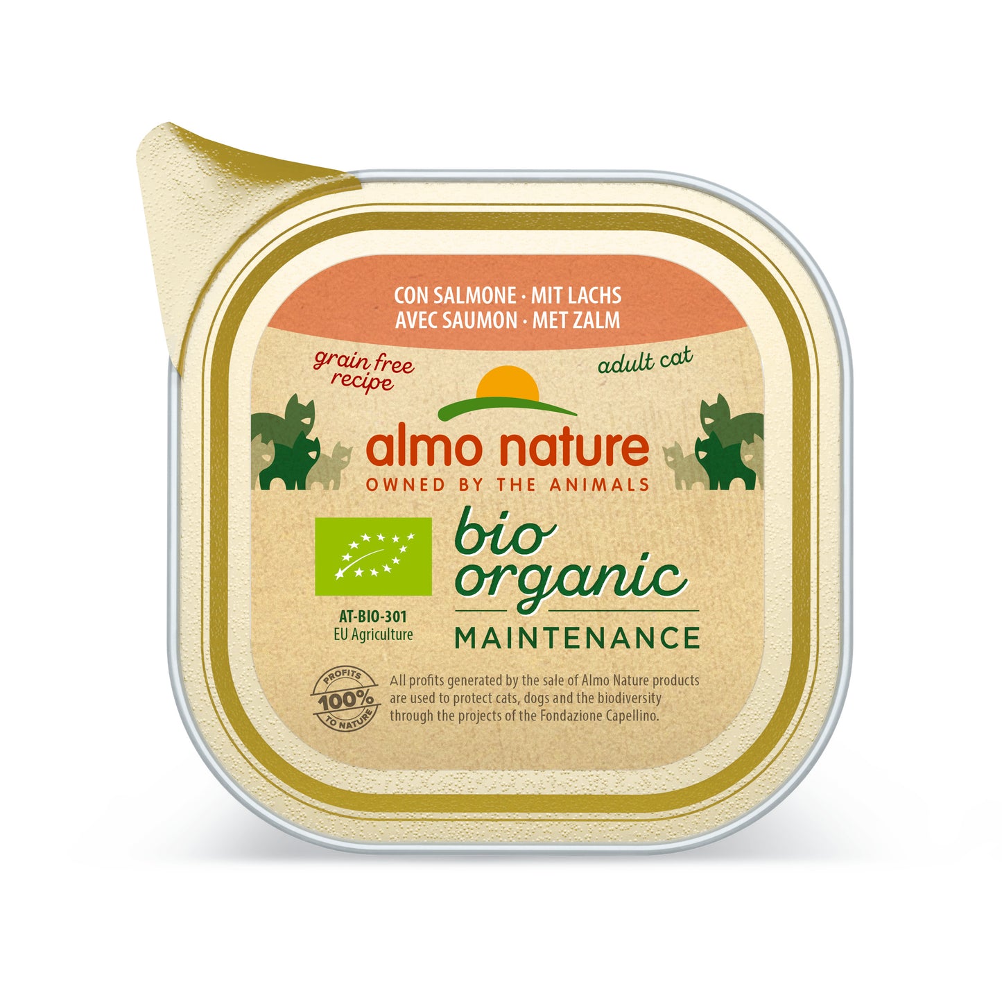 Photo du produit BARQUETTE BIORGANIC ADULTE SAUMON 85G - CHAT ALMO NATURE