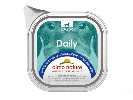 Photo du produit BOITE DAILY ADULTE POISSON RIZ 100G - CHIEN ALMO NATURE