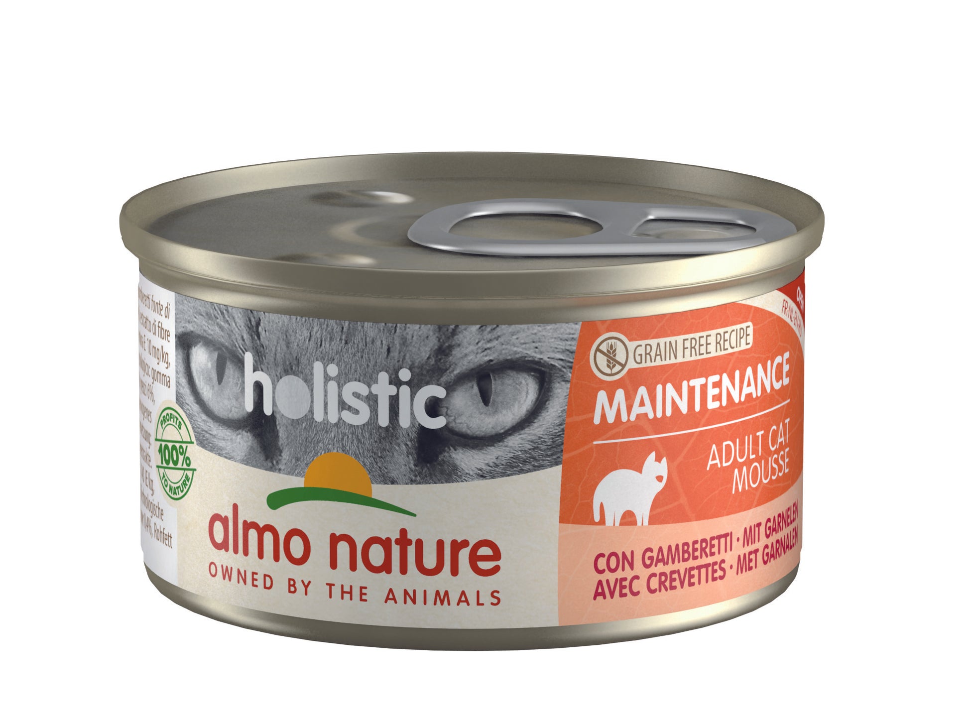 Photo du produit BOITE MOUSSE HOLISTIC MAINTENANCE ADULTE CREVETTES 85G - CHAT ALMO NATURE