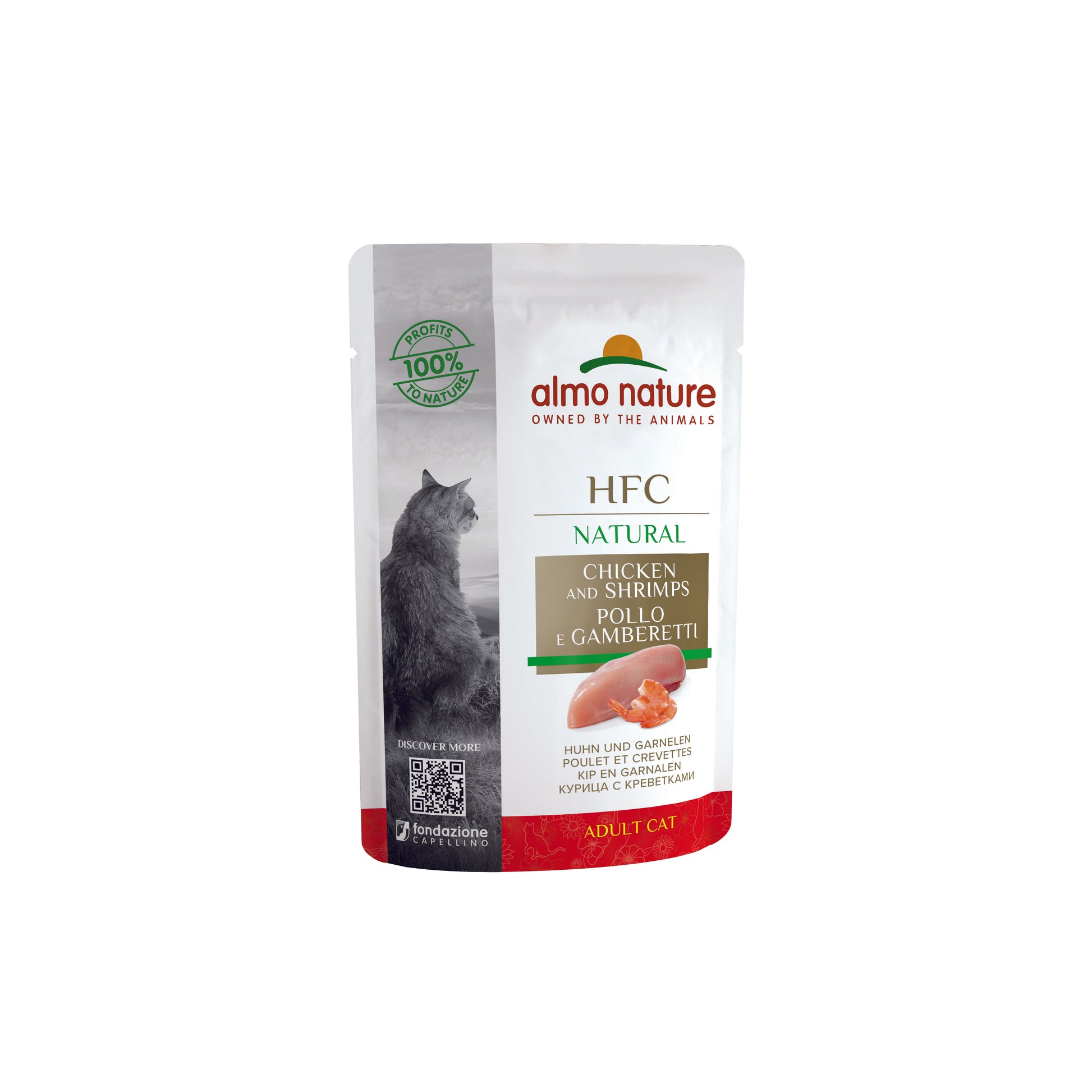 Photo du produit POCHON HFC NATURAL ADULTE POULET CREVETTES 55G - CHAT ALMO NATURE