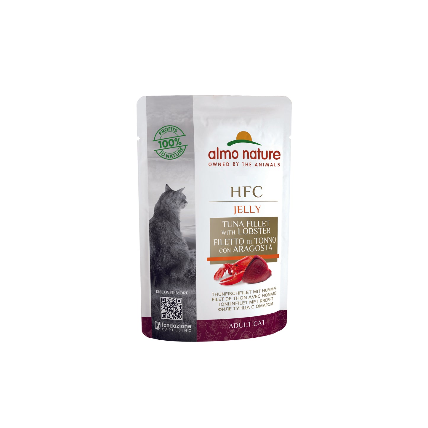 Photo du produit POCHON HFC JELLY ADULTE FILET THON HOMARD 55G - CHAT ALMO NATURE