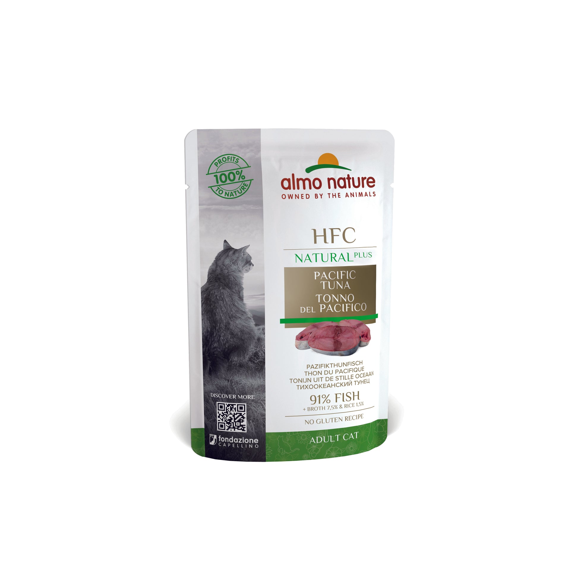 Photo du produit POCHON HFC NATURAL PLUS ADULTE THON PACIFIQUE 55G - CHAT ALMO NATURE