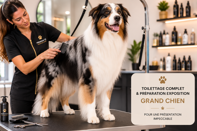 PRESTATION TOILLETAGE COMPLET & PREPARATION EXPOSITION GRAND CHIEN