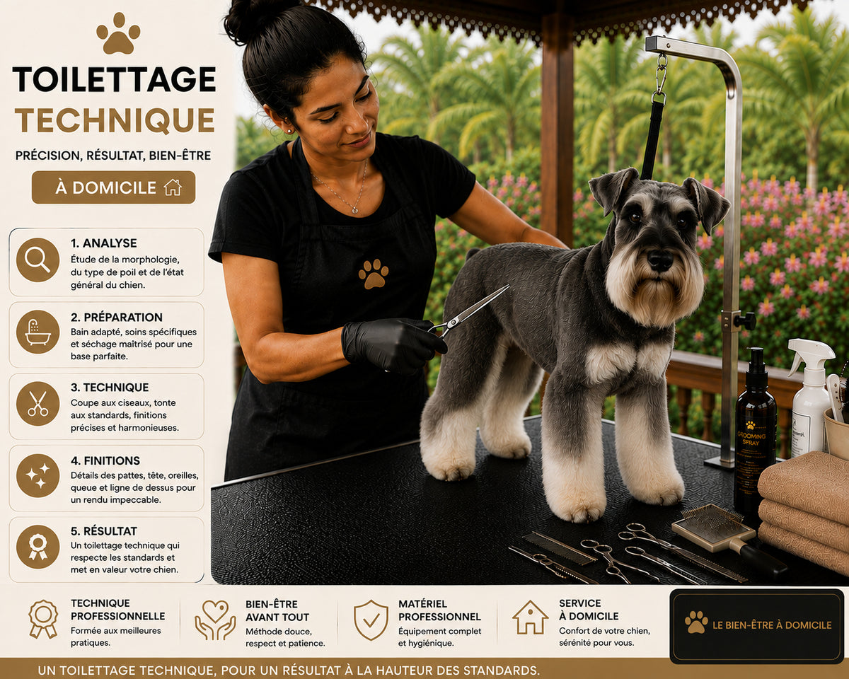 PRESTATION TOILETTAGE COMPLET & PREPARATION EXPOSITION TECHNIQUE (sur devis)