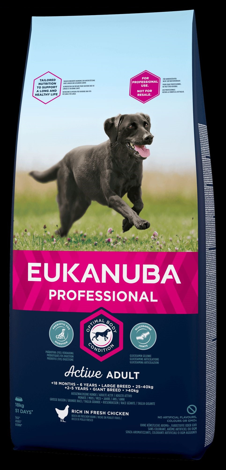 Photo du produit CROQUETTE ADULTE GRANDE ET GEANTE RACE POULET 15KG+3KG OFFERTS - CHIEN EUKANUBA