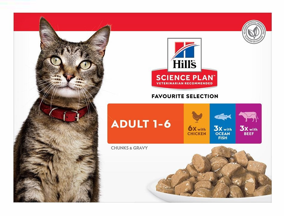 Photo du produit POCHON SCIENCE PLAN ADULTE (X12) MIX SAV 85G - CHAT HILL'S