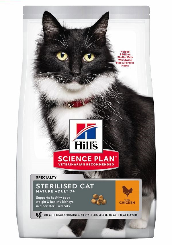 Photo du produit CROQUETTE SCIENCE PLAN MATURE STERILISE POULET 1.5KG - CHAT HILL'S