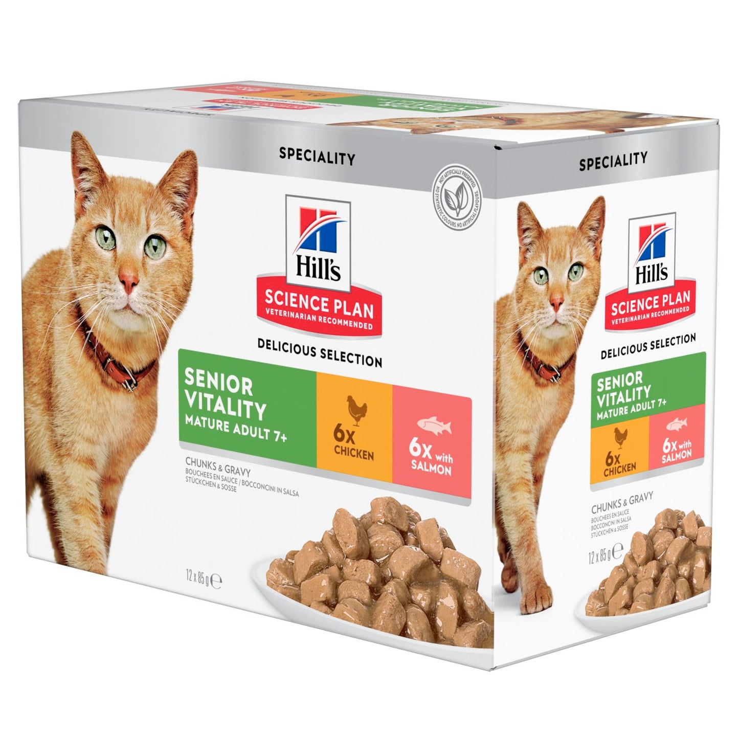 Photo du produit POCHON SCIENCE PLAN SENIOR VITALITY (X12) POULET SAUMON 85G - CHAT HILL'S