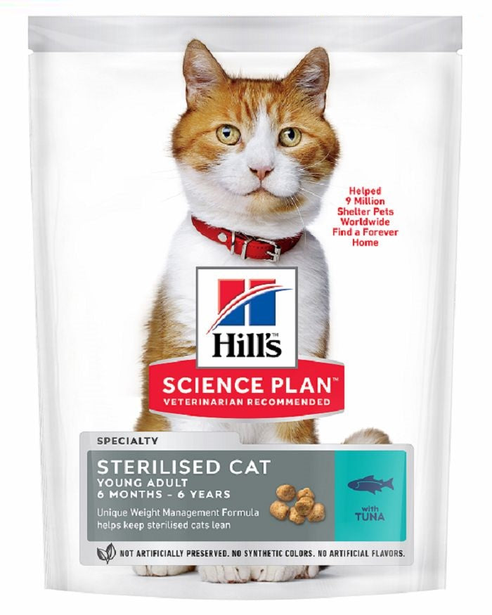 Photo du produit CROQUETTE SCIENCE PLAN ADULTE STERILISE THON 300G - CHAT HILL'S