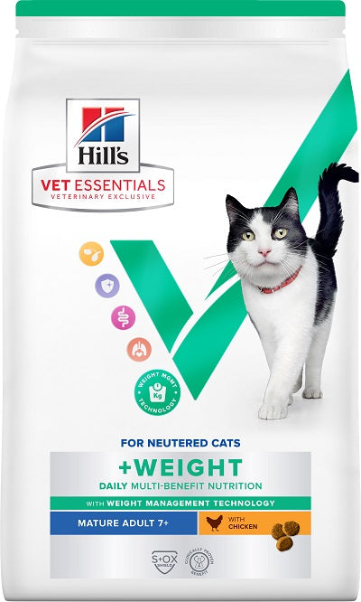 CROQUETTE VET ESSENTIALS MB +WEIGHT MATURE POULET - CHAT HILL'S