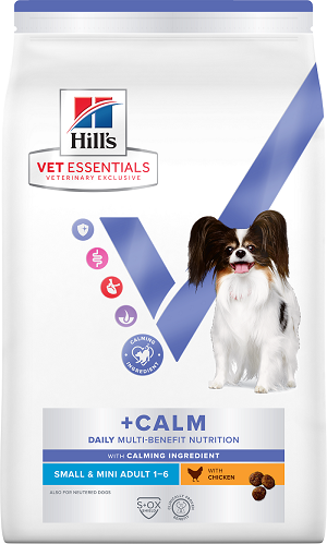 Photo du produit CROQUETTE VET ESSENTIALS MB + CALM ADULTE SMALL ET MINI POULET - CHIEN HILL'S