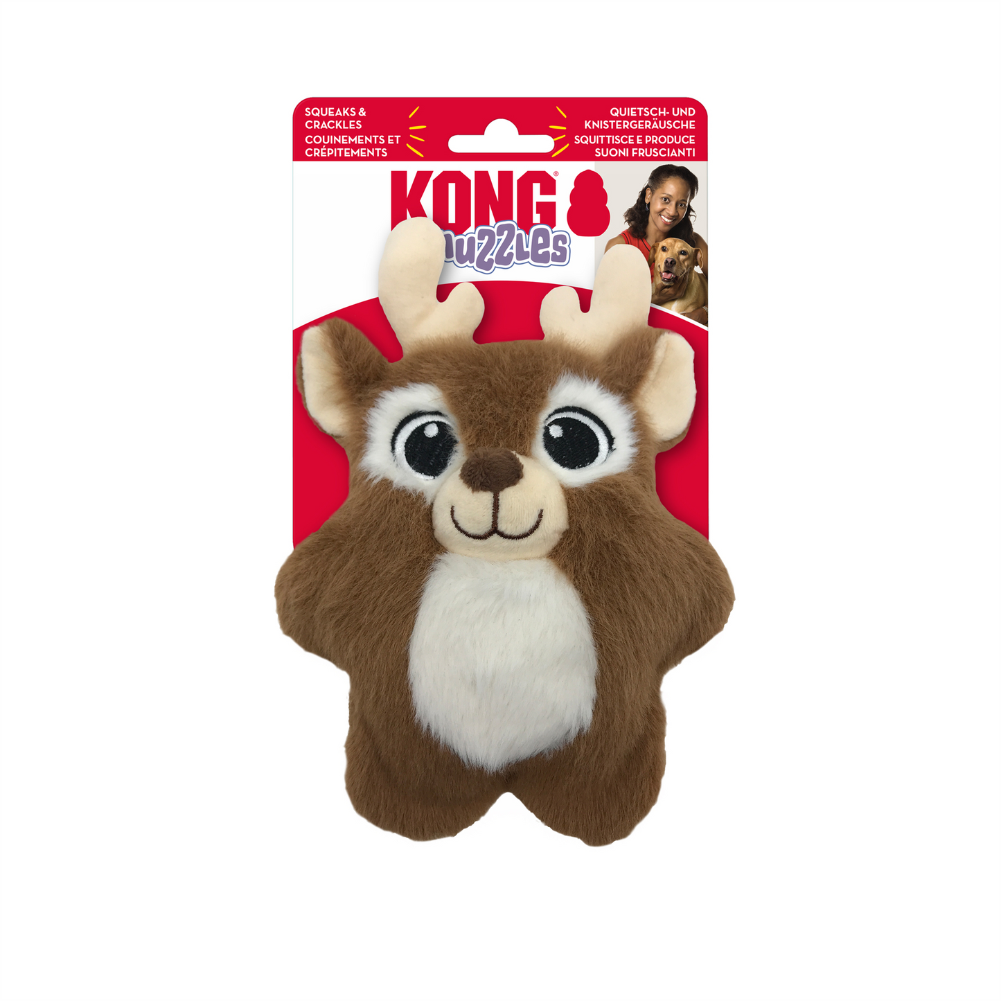 Photo du produit KONG NOËL 2023 HOLIDAY SNUZZLES REINDEER SM - CHIEN ET CHAT KONG