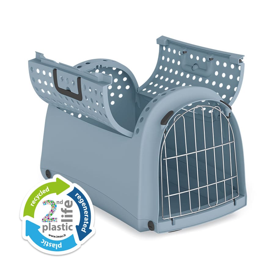 CAGE LINUS CABRIO 2ND LIFE RECYCLE BLEU- CHIEN ET CHAT IMAC
