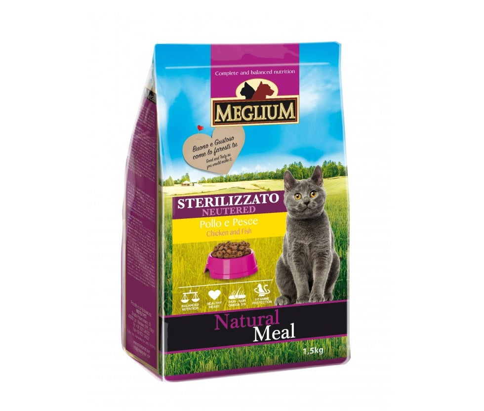 Photo du produit CROQUETTE ADULTE STERILISE POULET 1.5KG - CHAT MEGLIUM