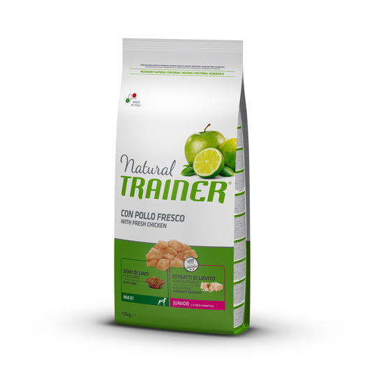 Photo du produit CROQUETTE JUNIOR MAXI POULET 12KG - CHIEN NATURAL TRAINER