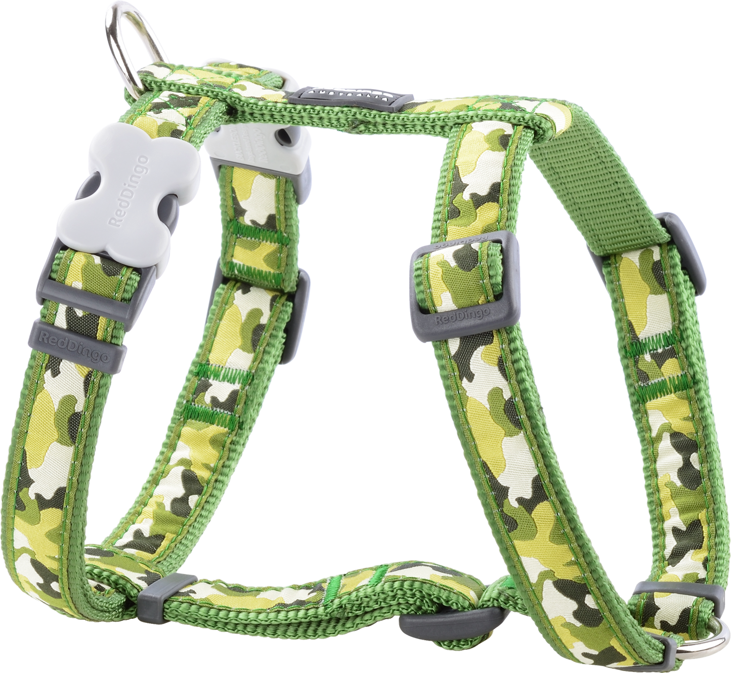 Photo du produit HARNAIS IMPRIME CAMOUFLAGE VERT T.M/L (20MM) - CHIEN RED DINGO