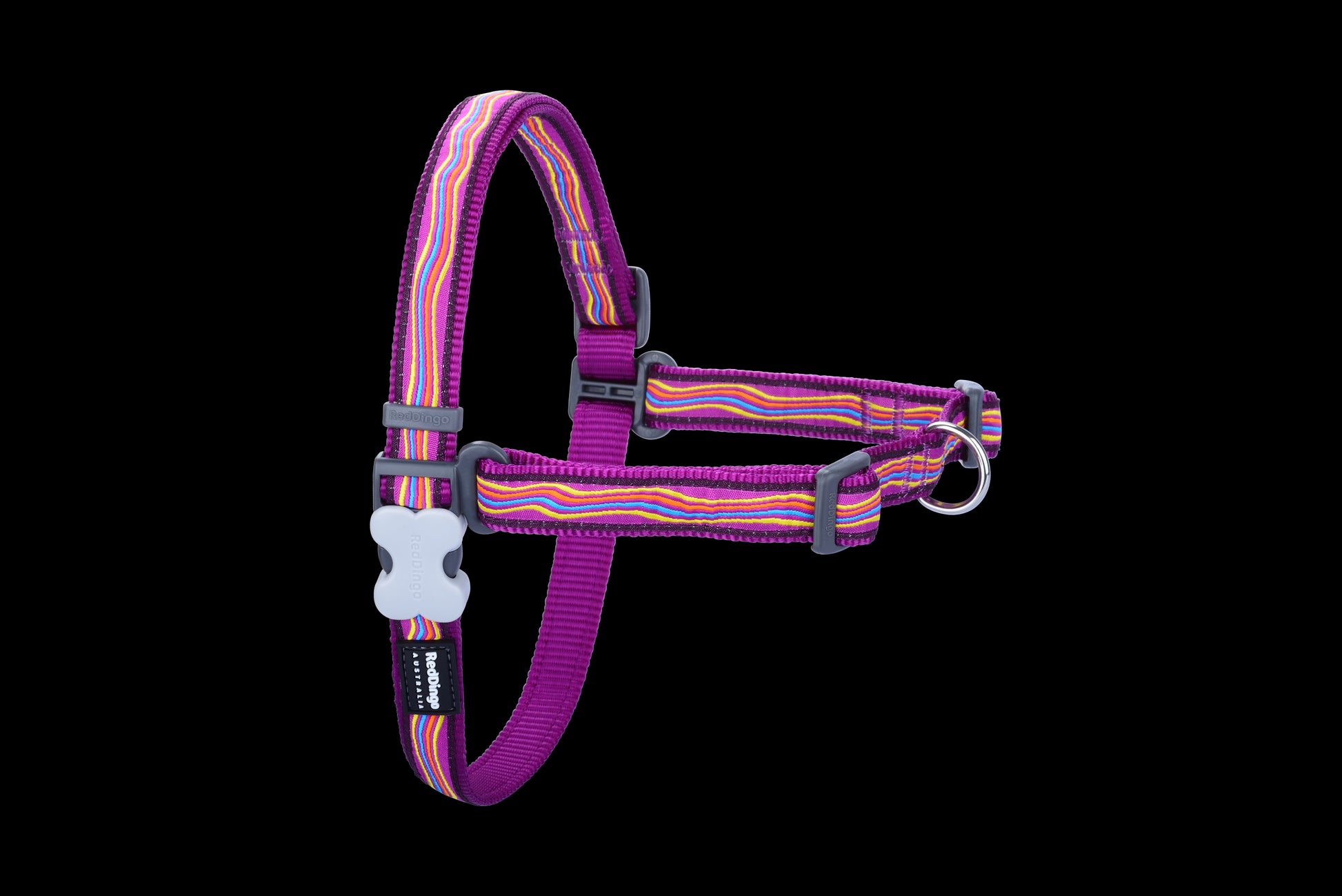 Photo du produit HARNAIS IMPRIME ANTI-TRACTION DREAMSTREAM MAUVE T.XS/S (12MM) - CHIEN RED DINGO