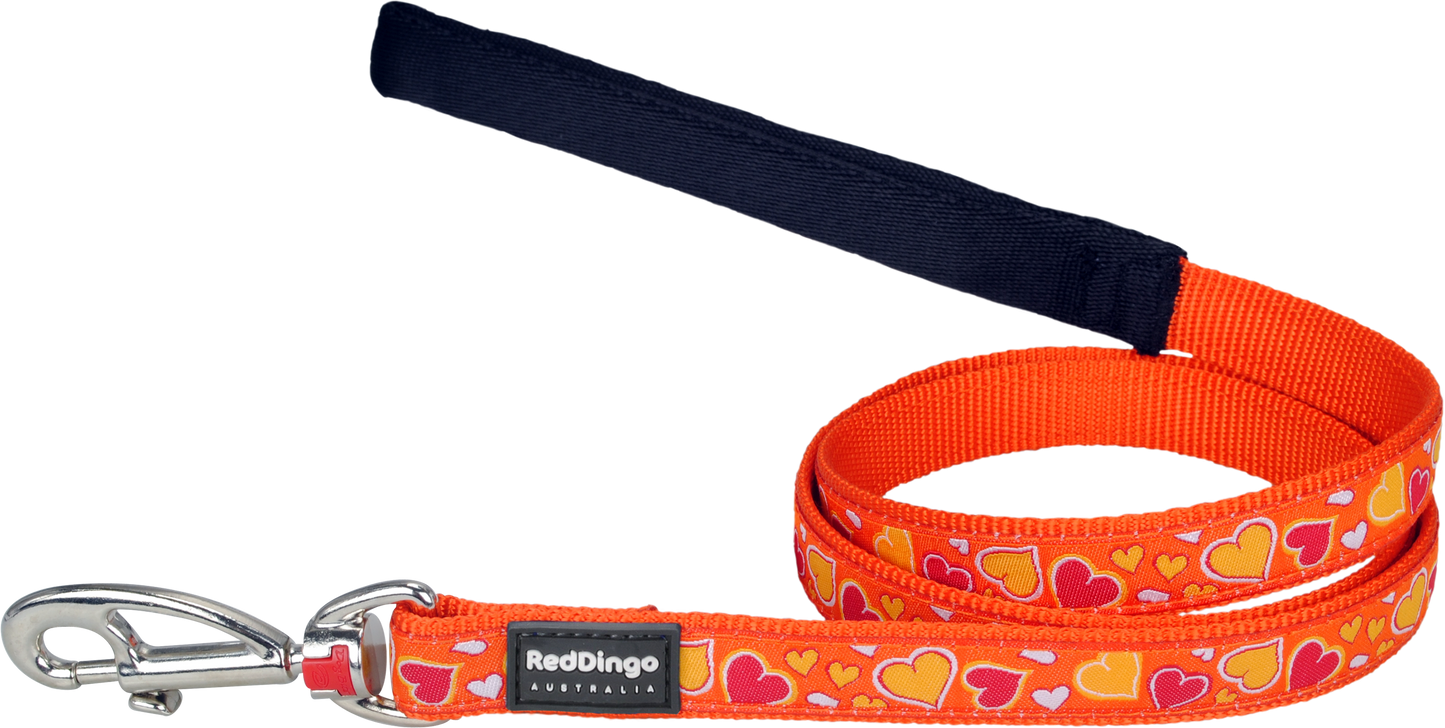 Photo du produit LAISSE IMPRIME BREEZY LOVE ORANGE T.L/XL (25MM) - CHIEN RED DINGO