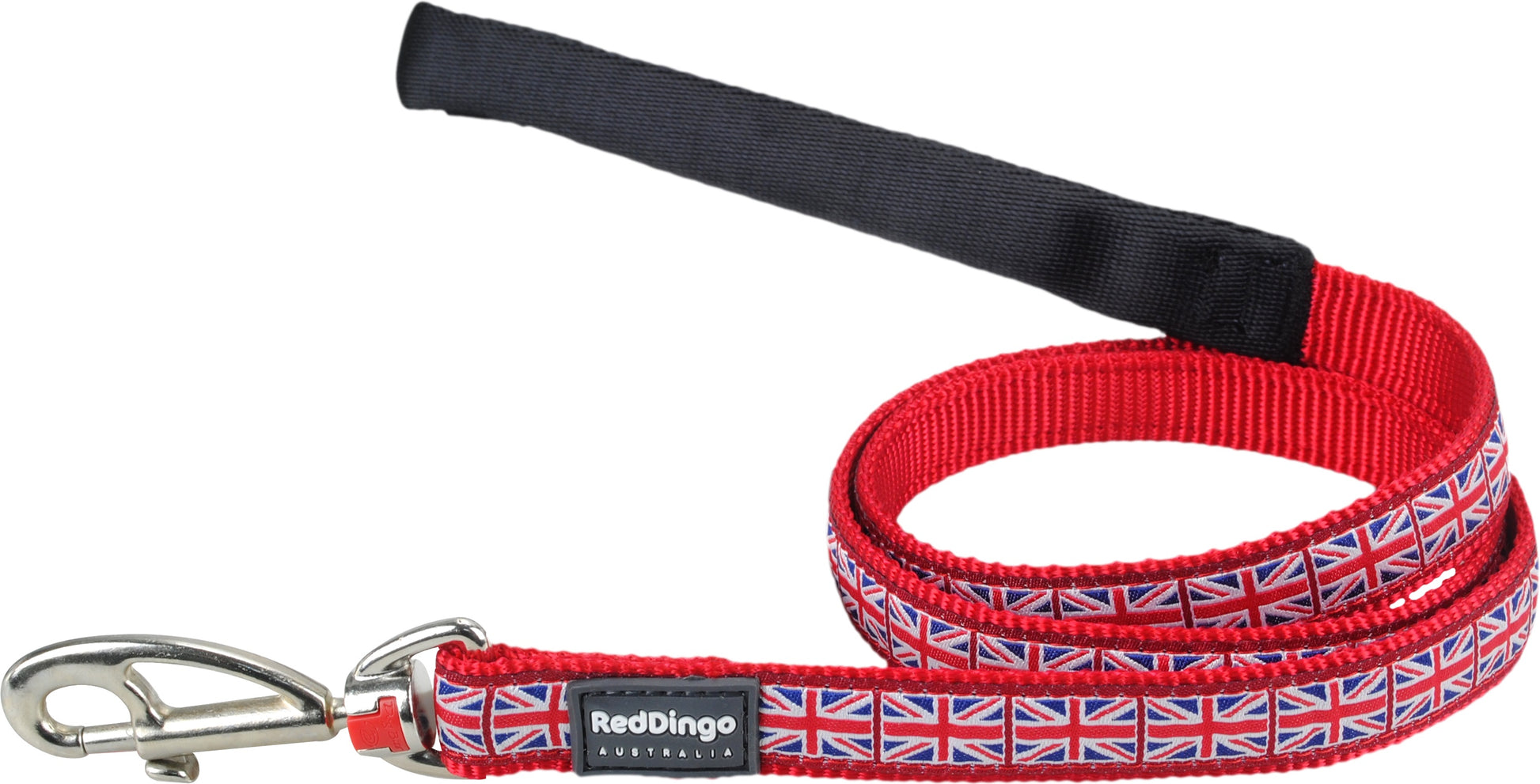 Photo du produit LAISSE IMPRIME UNION JACK FLAG ROUGE T.L/XL (25MM) - CHIEN RED DINGO