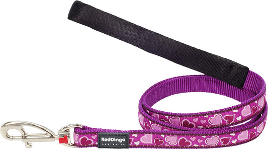 Photo du produit LAISSE IMPRIME BREEZY LOVE MAUVE T.M/L (20MM) - CHIEN RED DINGO