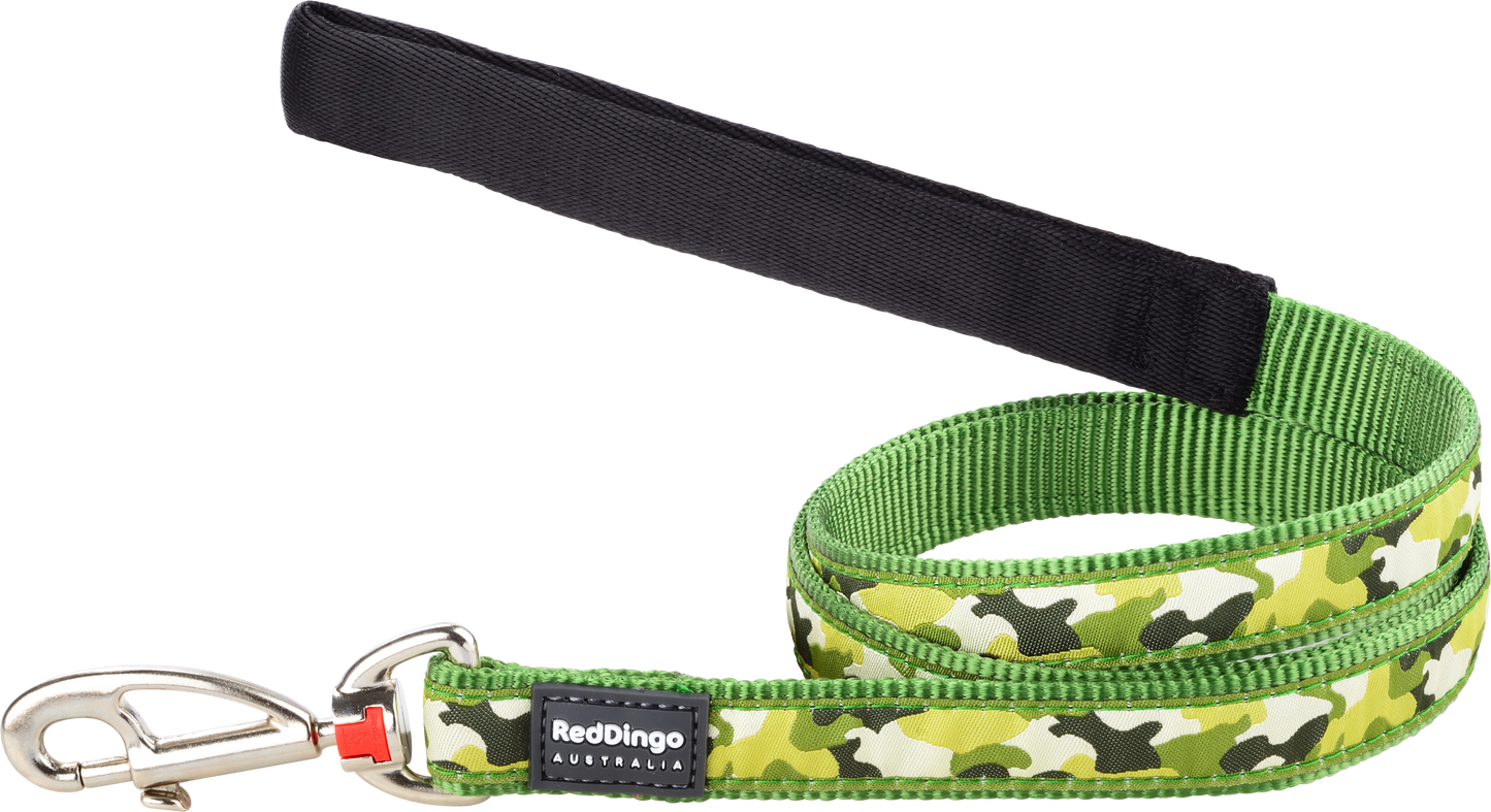 Photo du produit LAISSE IMPRIME CAMOUFLAGE VERT T.M/L (20MM) - CHIEN RED DINGO