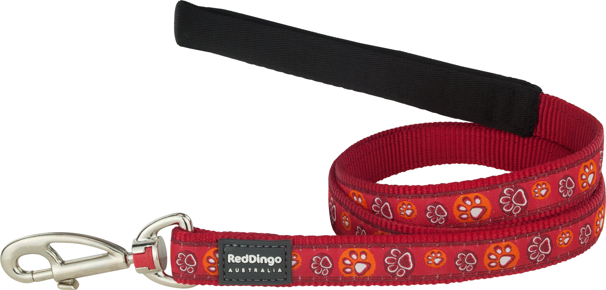 Photo du produit LAISSE IMPRIME PAW IMPRESSION ROUGE T.M/L (20MM) - CHIEN RED DINGO