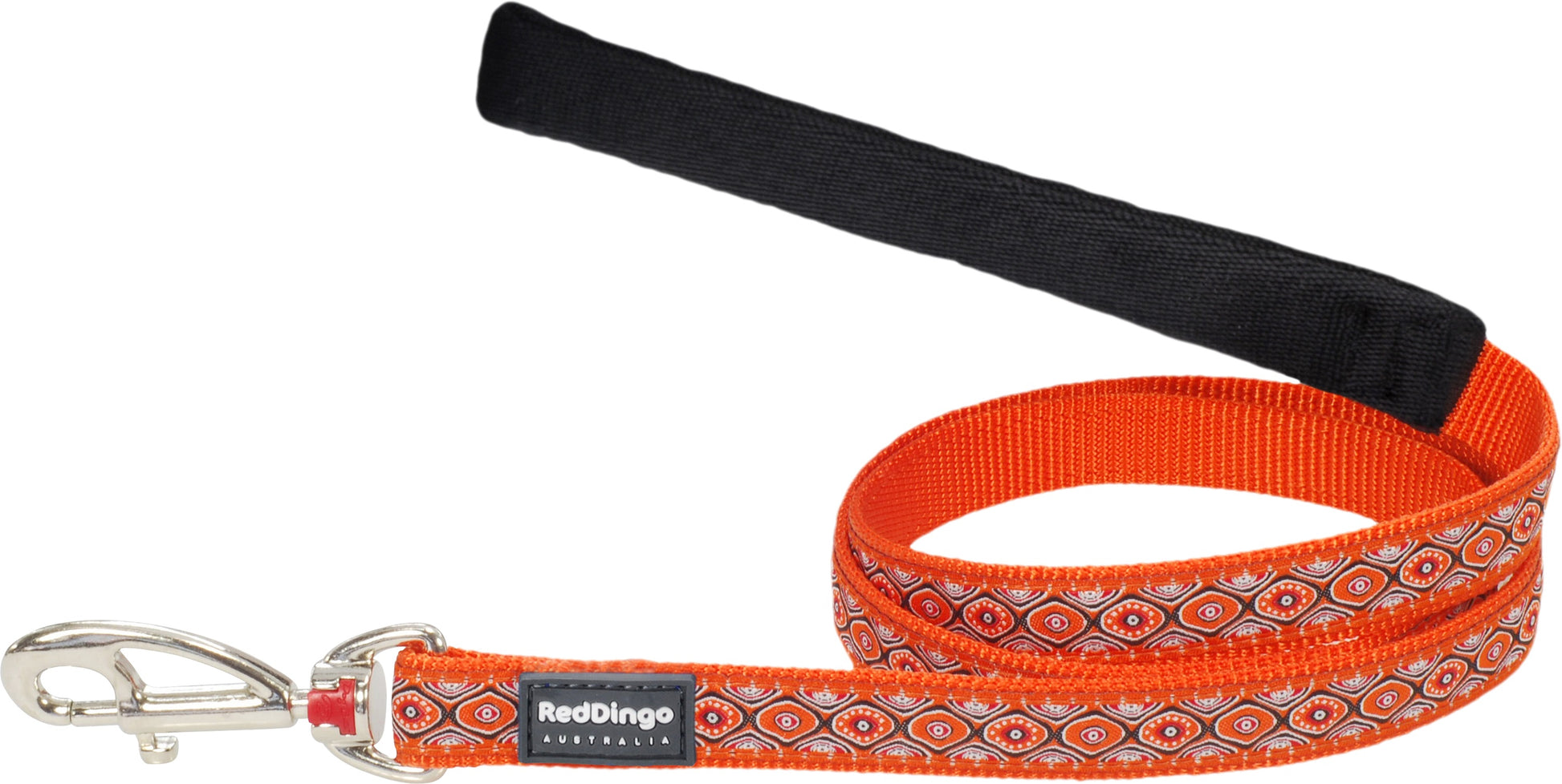 Photo du produit LAISSE IMPRIME SNAKE EYES ORANGE T.M/L (20MM) - CHIEN RED DINGO