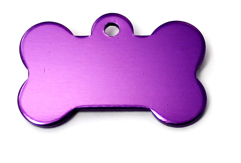 Photo du produit MEDAILLE ALUMINIUM OS MAUVE T.L- CHIEN ET CHAT TAGGEE