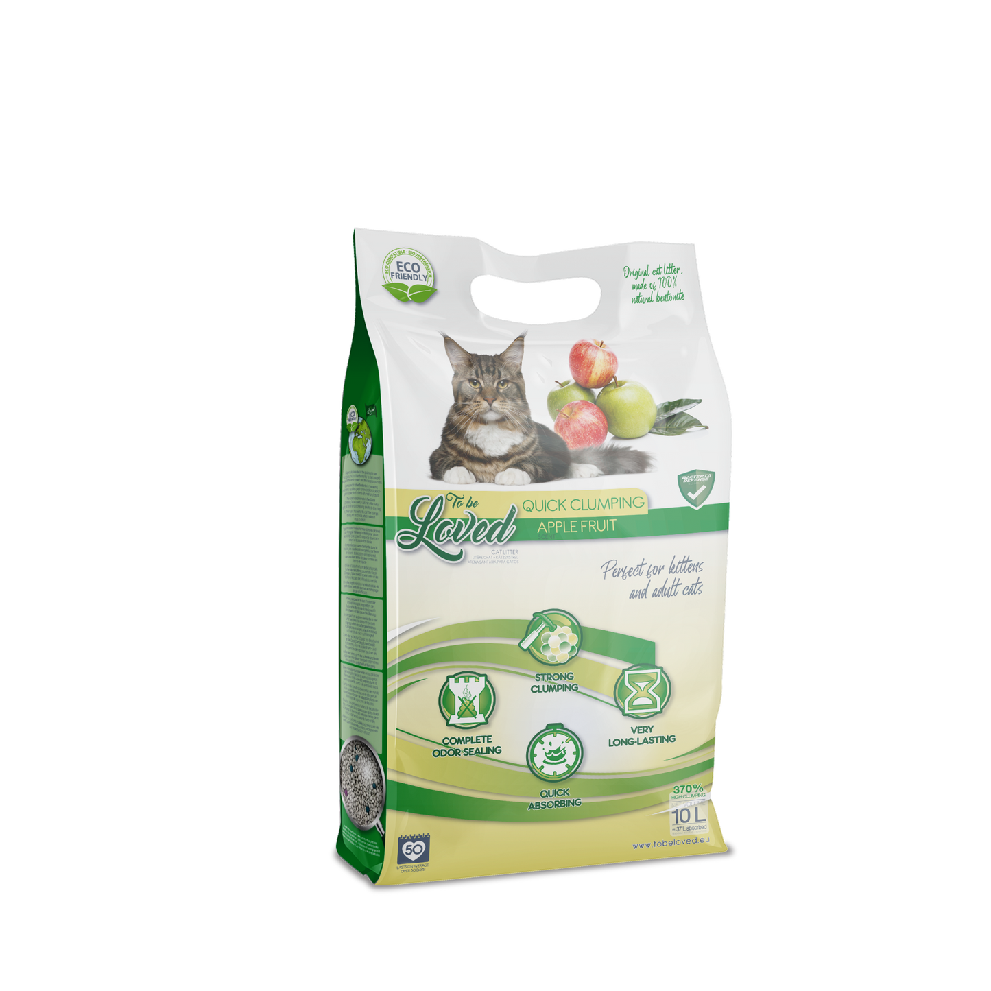 Photo du produit LITIÈRE QUICK CLUMPING APPLE FRUIT 10L - CHAT TO BE LOVED