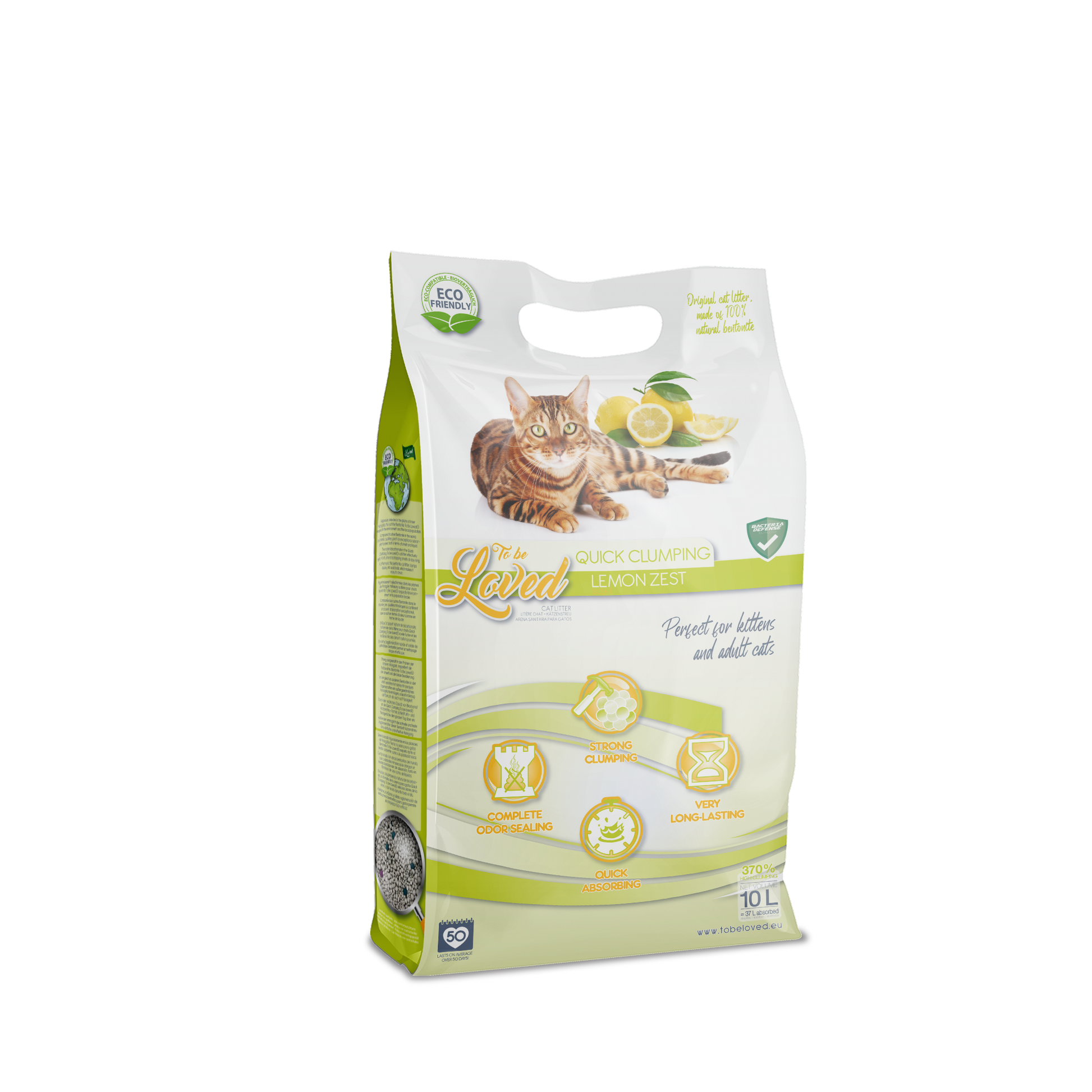 Photo du produit LITIÈRE QUICK CLUMPING LEMON ZEST 10L - CHAT TO BE LOVED