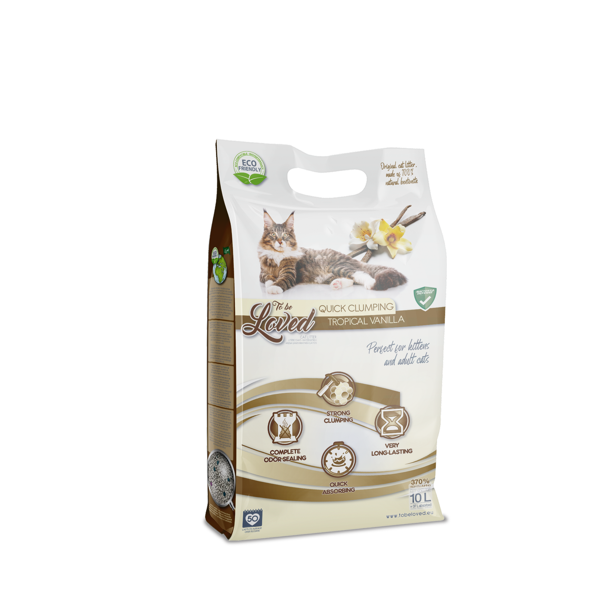 Photo du produit LITIÈRE QUICK CLUMPING TROPICAL VANILLA 10L - CHAT TO BE LOVED