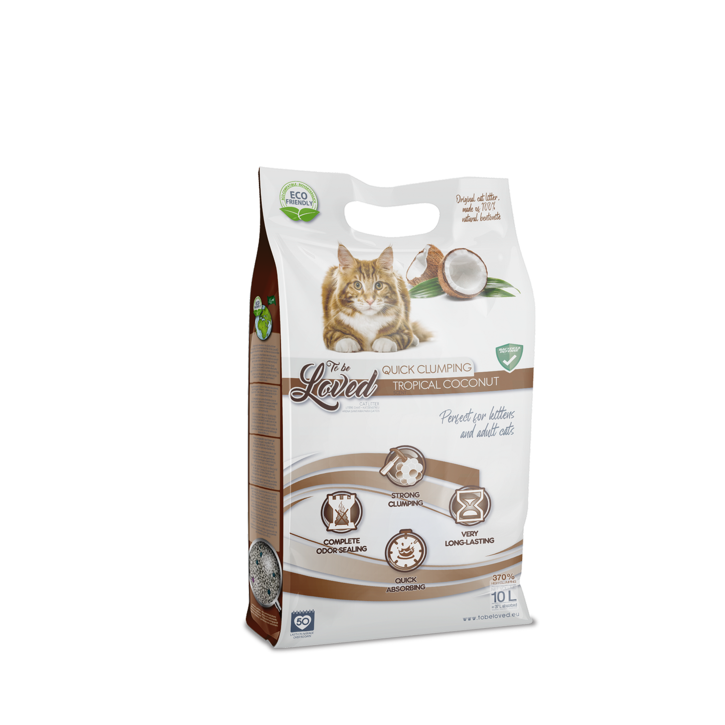 Photo du produit LITIÈRE QUICK CLUMPING TROPICAL COCONUT 10L - CHAT TO BE LOVED