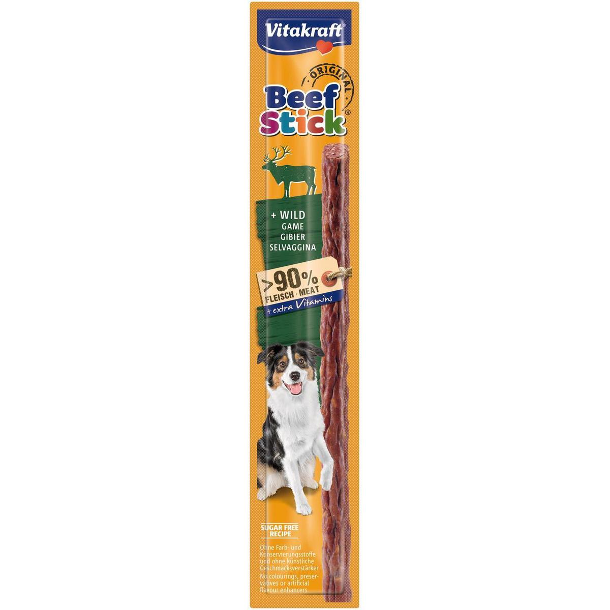 Photo du produit FRIANDISE (X1) BEEF STICK GIBIER (VENISON) 12G - CHIEN VITAKRAFT