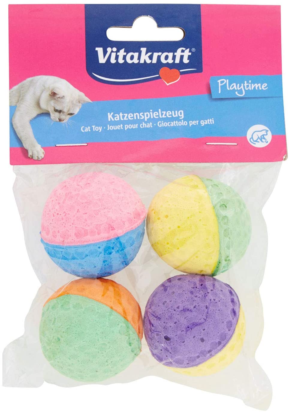 Photo du produit JOUET PLAYTIME (X4) BALLE MOUSSE - CHAT VITAKRAFT