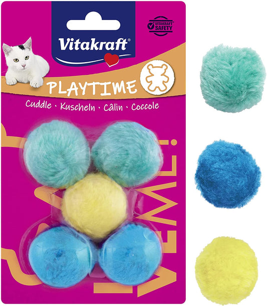 Photo du produit JOUET PLAYTIME (X5) BALLE PELUCHE - CHAT VITAKRAFT