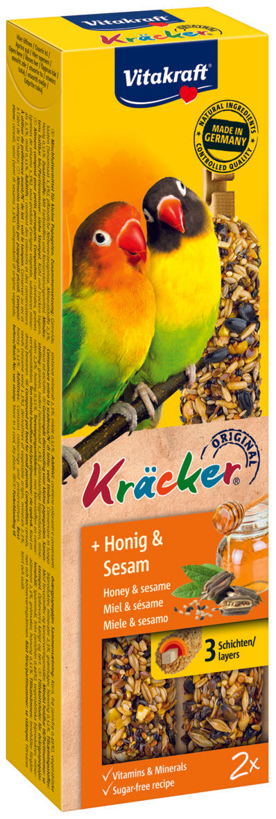 Photo du produit KRACKER INSÉPARABLES (X2) MIEL SESAME - OISEAU VITAKRAFT