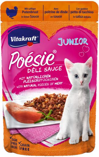 Photo du produit POCHON POÉSIE JUNIOR DÉLISAUCE DINDE 85G - CHAT VITAKRAFT