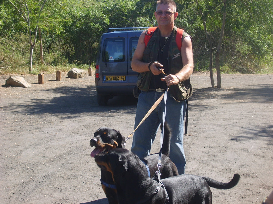 Fondateur de Premiom OI avec ses chiens
